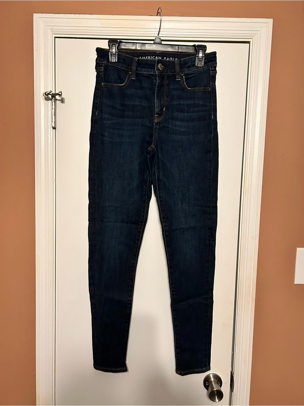 American Eagle Skinny Jeans Women’s 10 Long Dark Wash Stretch Denim